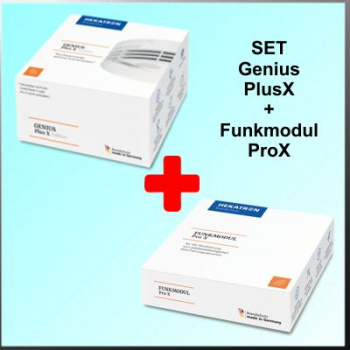 SET - Hekatron Rauchwarnmelder Genius Plus X Edition mit Funkmodul Pro X